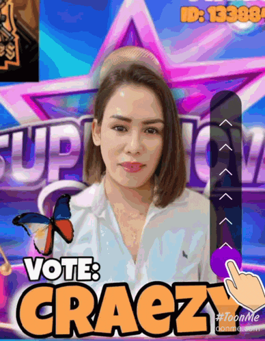 a picture of a woman with the words vote cracz on the bottom