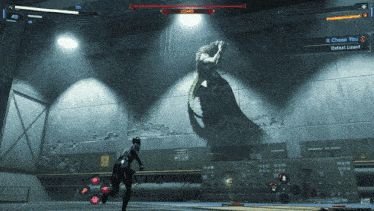 a video game is being played with a lizard on the wall