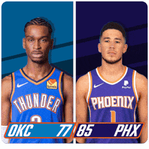 Oklahoma City Thunder (77) Vs. Phoenix Suns (85) Third-fourth Period Break GIF - Nba Basketball Nba 2021 GIFs