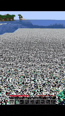 a screenshot of a minecraft game with a lot of pixels on the screen