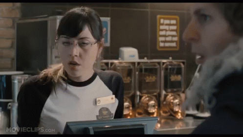 When People Come Into A Store Minutes Before Closing: GIF - Scottpilgrim Aubreyplaza Movie GIFs