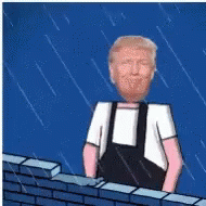 Trump Building A Wall GIF - Trump Building A Wall Bricks GIFs