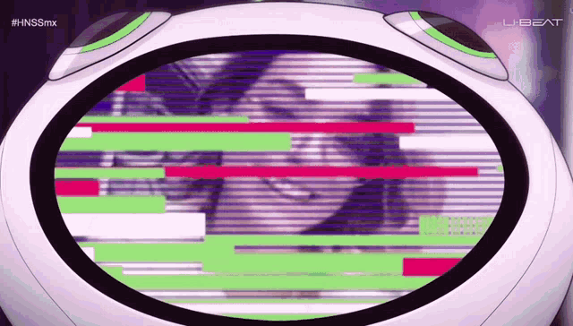a u-beat logo is on a screen with a blurred image