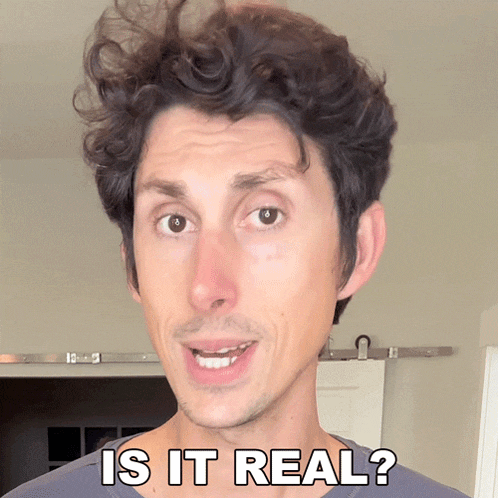 a man says is it real in front of a door
