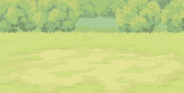 a girl in a red dress is standing in a grassy field