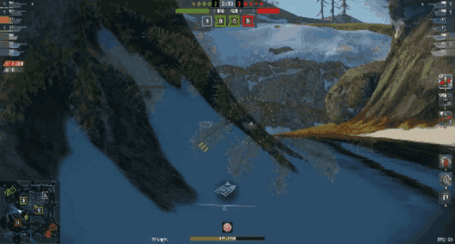 a screenshot of a video game shows a red arrow pointing to a tank