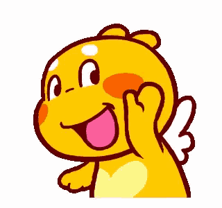a cartoon of a yellow dragon with wings waving .
