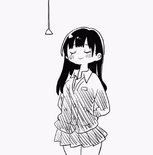 a black and white drawing of a girl holding onto a rope
