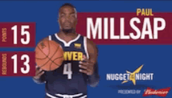 a basketball player named paul millsap is holding a ball