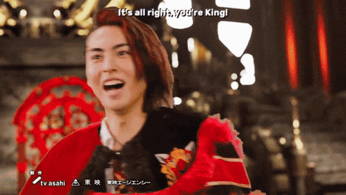 a man says it 's all right you 're king in a video