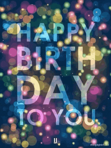 a happy birthday to you greeting card with a blue background