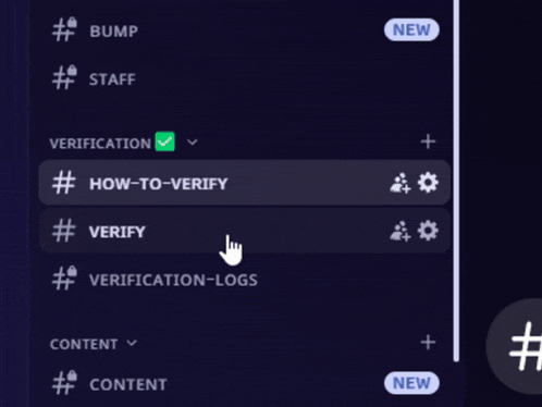 a screenshot of a website that says #verify