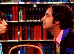 On Comfort Zones GIF - Big Bang Theory Raj Kissing GIFs