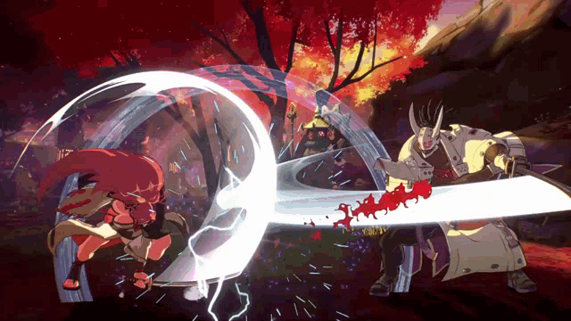 a video game scene with a man and a woman fighting each other