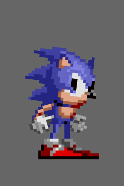 a pixel art of a sonic the hedgehog