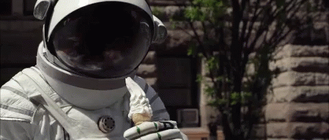 National Vanilla Ice Cream Day Space Suit GIF - National Vanilla Ice Cream Day Space Suit Ice Cream Cone GIFs