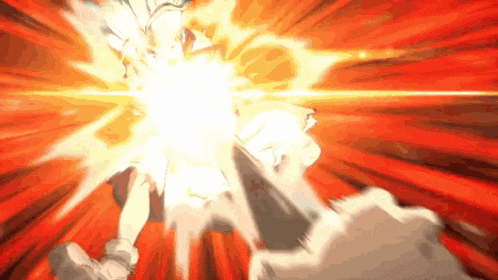 a cartoon character is being punched by another character
