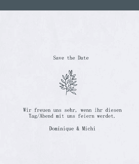a save the date card with a drawing of a tree on it
