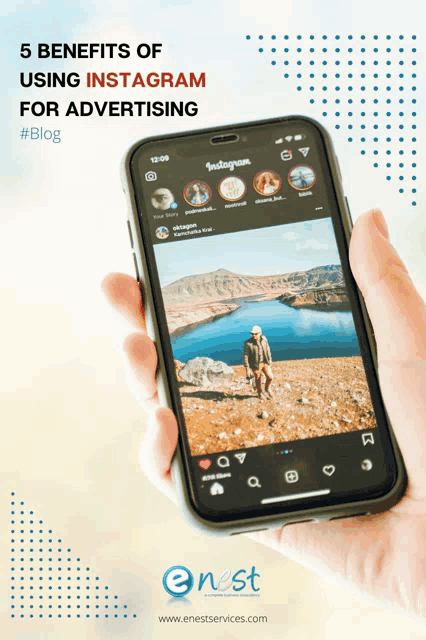a person is holding a cell phone with instagram on the screen