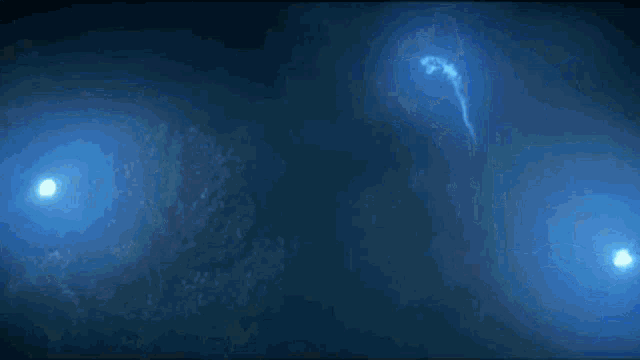 a blue lightning bolt is coming down from the sky