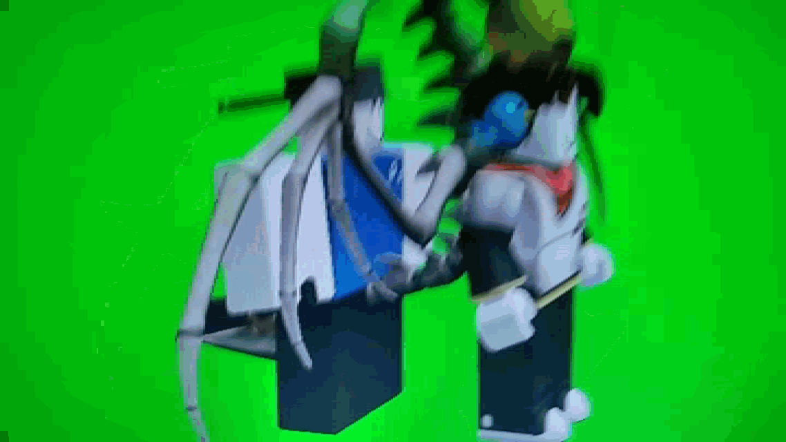 a green screen shows a cartoon character with a bird on his back