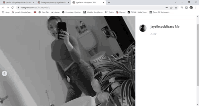 a picture of a woman taking a selfie on instagram