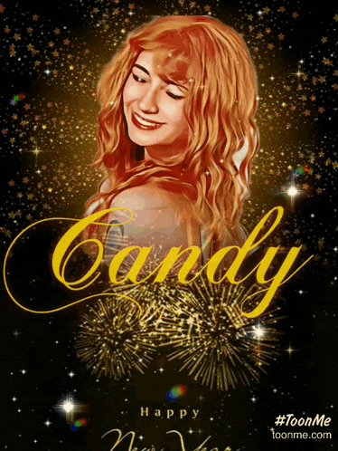 a poster that says candy on it