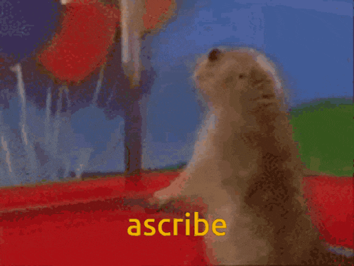 a close up of a ground squirrel with the word ascribe written in yellow