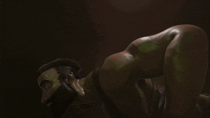 a man with a mask on his face is laying down