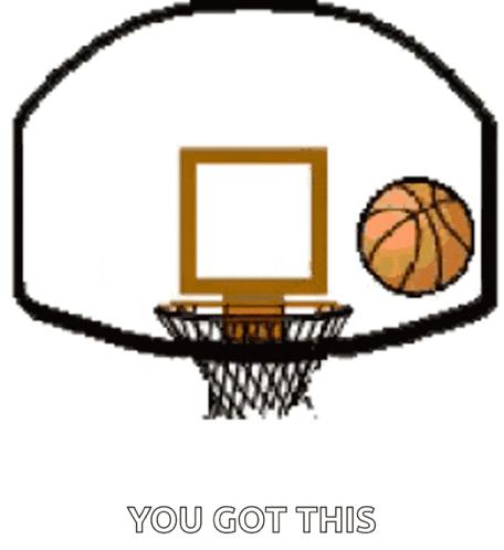 a basketball is going through a basketball hoop with the words you got this written below it