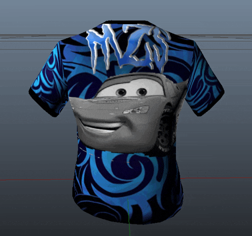 a t-shirt with a picture of a car on it