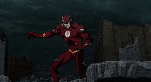 two flashes are standing next to each other in a cartoon
