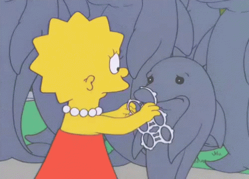 Lisa Helps Dolphin - The Simpsons GIF - The Simpsons Lisa Simpson Bit GIFs