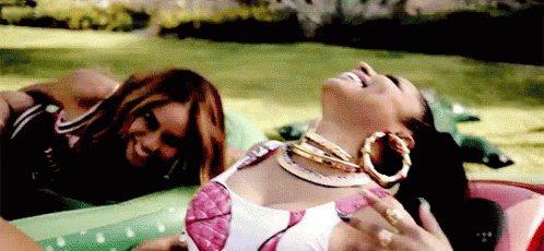 Lol'Ing With Your Pals GIF - Beyonce Nicki Minaj Laughing GIFs