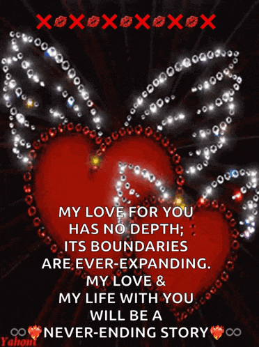 a valentine 's day card that says my love for you