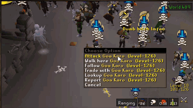 a screenshot of a video game with skulls on it