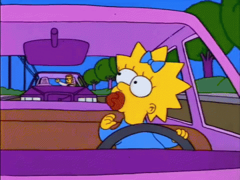 Maggie Simpson Baby Driving GIF - Maggie Simpson Baby Driving Driving GIFs