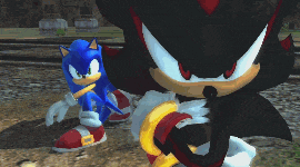 shadow the hedgehog from sonic the hedgehog is holding a banana