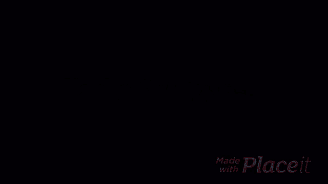 a white swirl on a black background with the words made with placeit below it