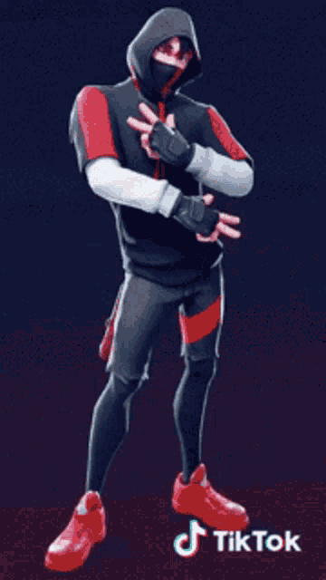 a man in a hoodie is hugging another man with a tiktok logo on the bottom right