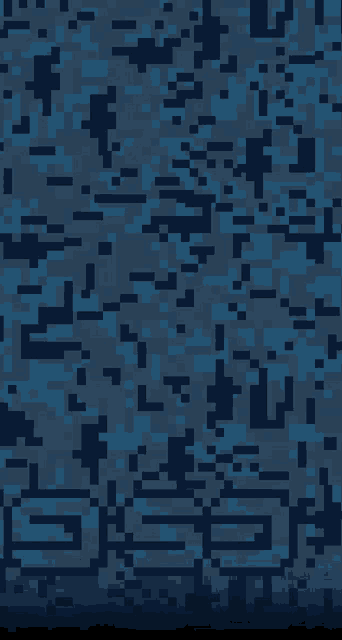 a blue pixelated background with the word keep on the bottom right