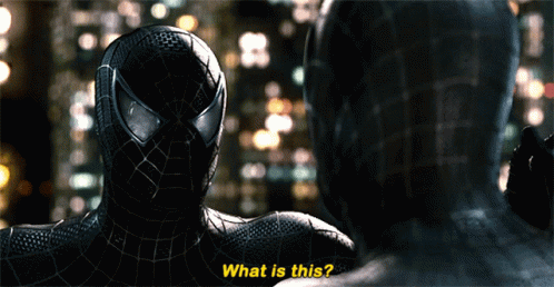 Spide Rman What Is This GIF - Spide Rman What Is This Black Suit Spider Man GIFs