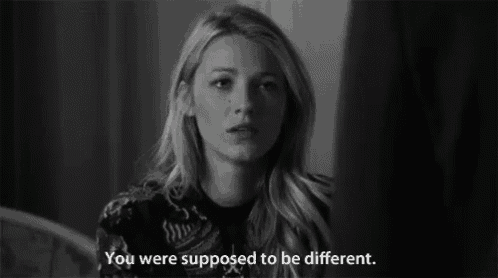 a black and white photo of a woman with the words " you were supposed to be different "