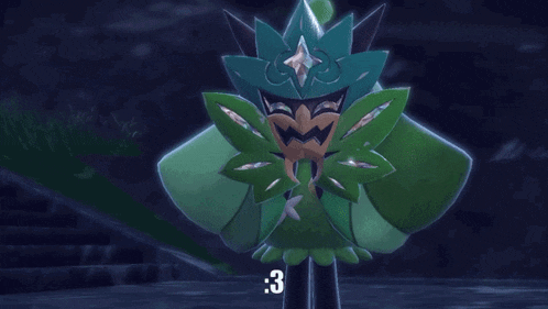 a cartoon character with the number 3 on it 's head