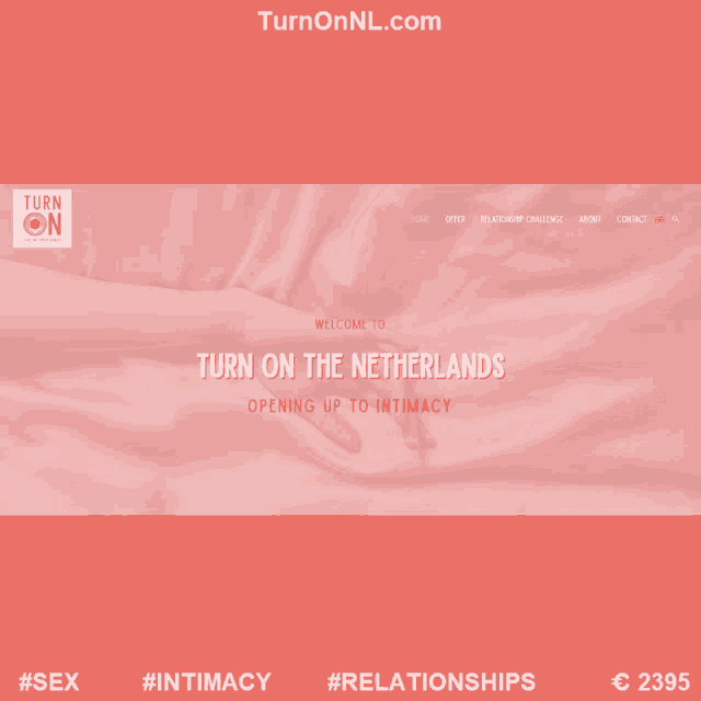 a website that says turn on the netherlands on the top