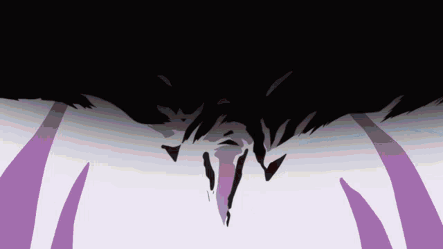 a purple and black background with a silhouette of a bird