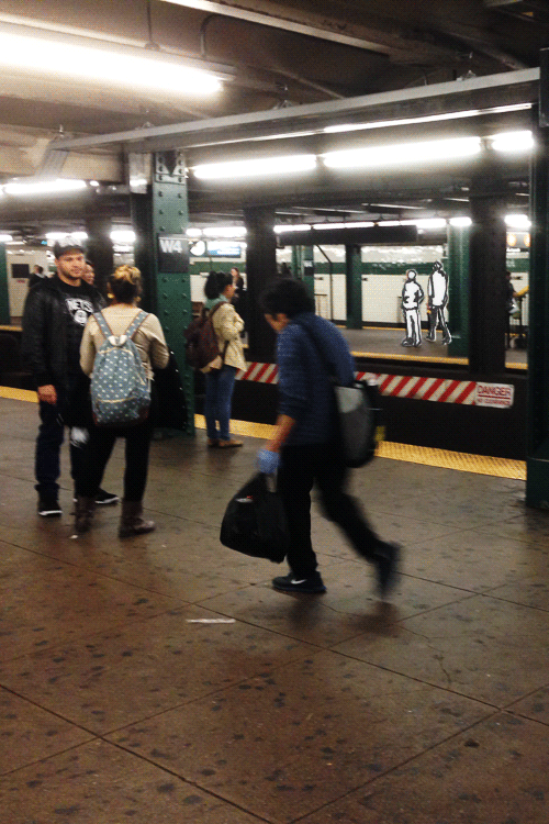 Rotoscoping Of A Nyc Subway GIF