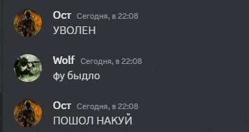 a screenshot of a conversation between wolf and someone else
