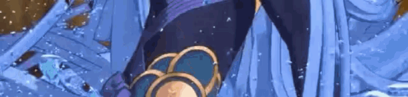 a close up of a person 's leg in a cartoon .
