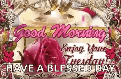 good morning , enjoy your tuesday ! have a blessed day